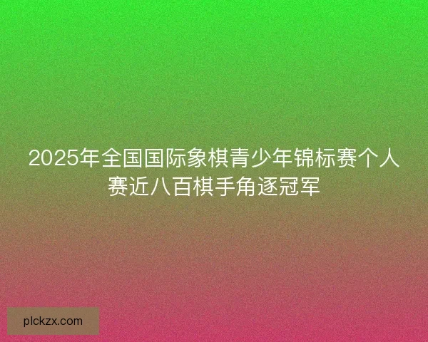 2025年全国国际象棋青少年锦标赛个人赛近八百棋手角逐冠军