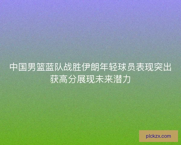 中国男篮蓝队战胜伊朗年轻球员表现突出获高分展现未来潜力