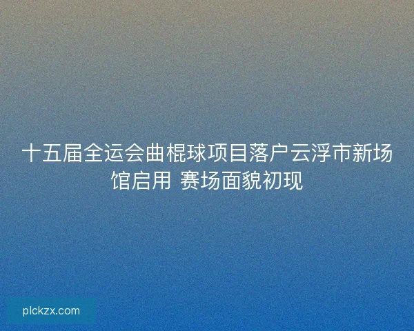 十五届全运会曲棍球项目落户云浮市新场馆启用 赛场面貌初现 十五届全运会曲棍球项目落户云浮市新场馆启用 赛场面貌初现