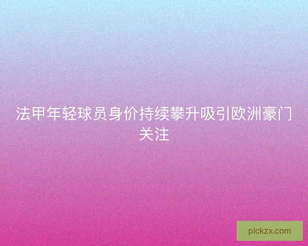 法甲年轻球员身价持续攀升吸引欧洲豪门关注 法甲年轻球员身价持续攀升吸引欧洲豪门关注
