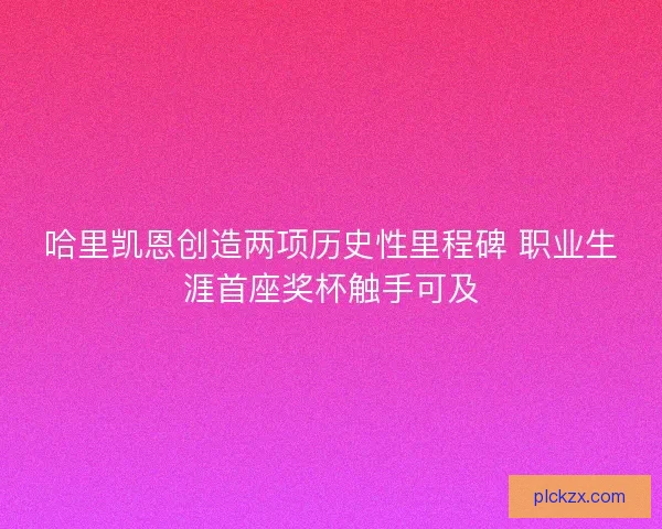 哈里凯恩创造两项历史性里程碑 职业生涯首座奖杯触手可及