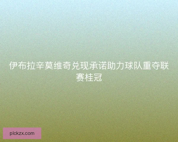 伊布拉辛莫维奇兑现承诺助力球队重夺联赛桂冠 伊布拉辛莫维奇兑现承诺助力球队重夺联赛桂冠